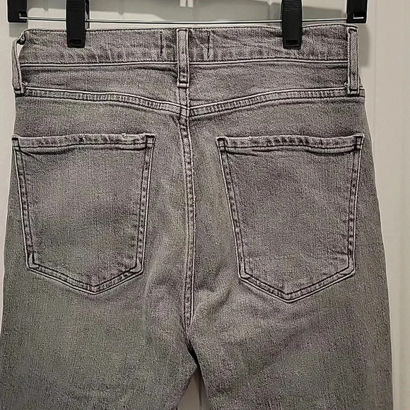 Agolde Nico High Rise Skinny Raw Hem Faded Grey Jeans Size 26 - Picture 4 of 7